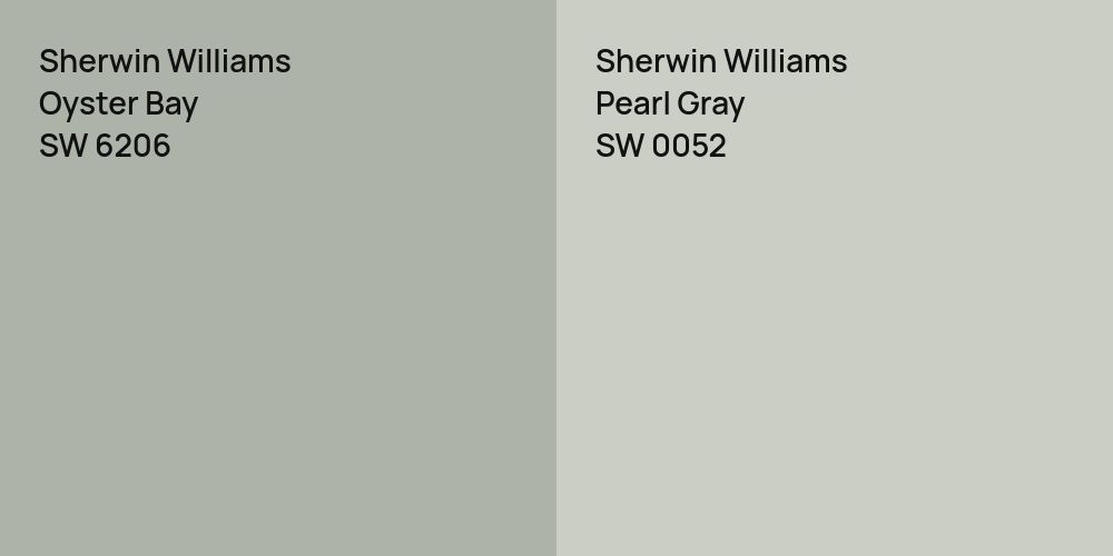 Sherwin Williams Oyster Bay vs. Sherwin Williams Pearl Gray