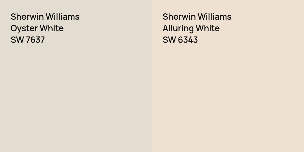 Sherwin Williams Oyster White vs. Sherwin Williams Alluring White