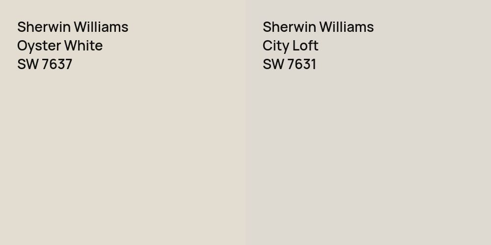 Sherwin Williams Oyster White vs. Sherwin Williams City Loft