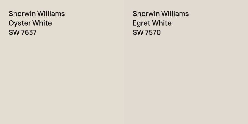 Sherwin Williams Oyster White vs. Sherwin Williams Egret White