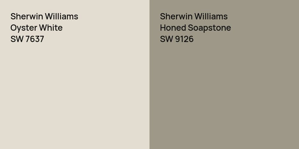 Sherwin Williams Oyster White vs. Sherwin Williams Honed Soapstone