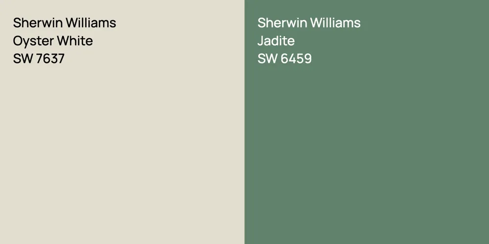 Sherwin Williams Oyster White vs. Sherwin Williams Jadite