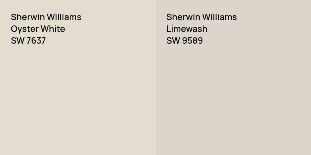 Sherwin Williams Oyster White vs. Sherwin Williams Limewash