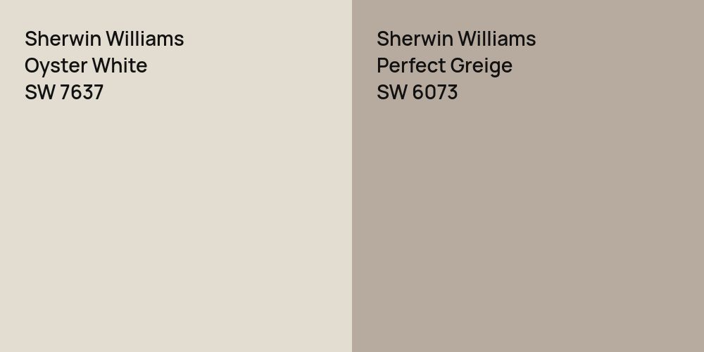 Sherwin Williams Oyster White vs. Sherwin Williams Perfect Greige