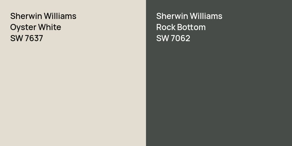 Sherwin Williams Oyster White vs. Sherwin Williams Rock Bottom