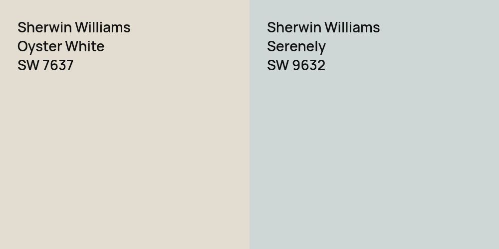 Sherwin Williams Oyster White vs. Sherwin Williams Serenely