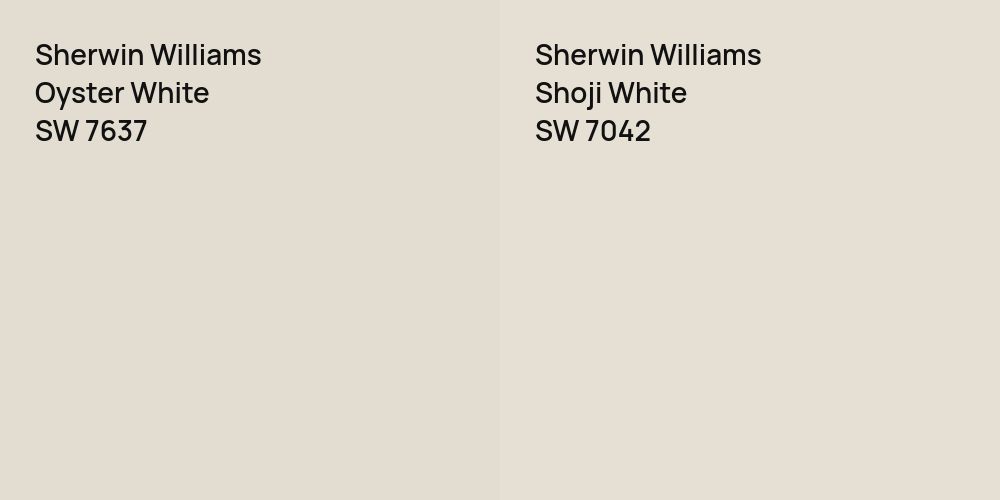 Sherwin Williams Oyster White vs. Sherwin Williams Shoji White