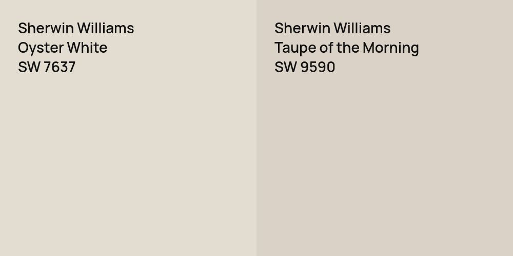 Sherwin Williams Oyster White vs. Sherwin Williams Taupe of the Morning