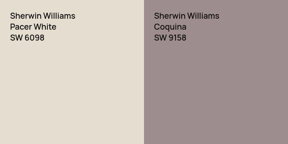 Sherwin Williams Pacer White vs. Sherwin Williams Coquina