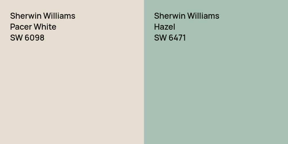 Sherwin Williams Pacer White vs. Sherwin Williams Hazel