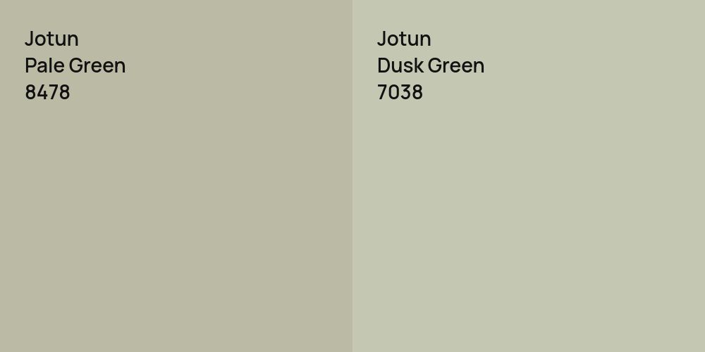 Jotun Pale Green vs. Jotun Dusk Green