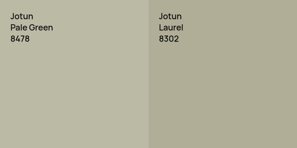 Jotun Pale Green vs. Jotun Laurel