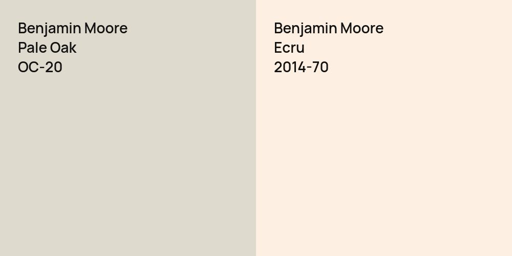 Benjamin Moore Pale Oak vs. Benjamin Moore Ecru