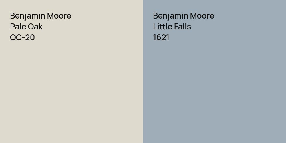 Benjamin Moore Pale Oak vs. Benjamin Moore Little Falls