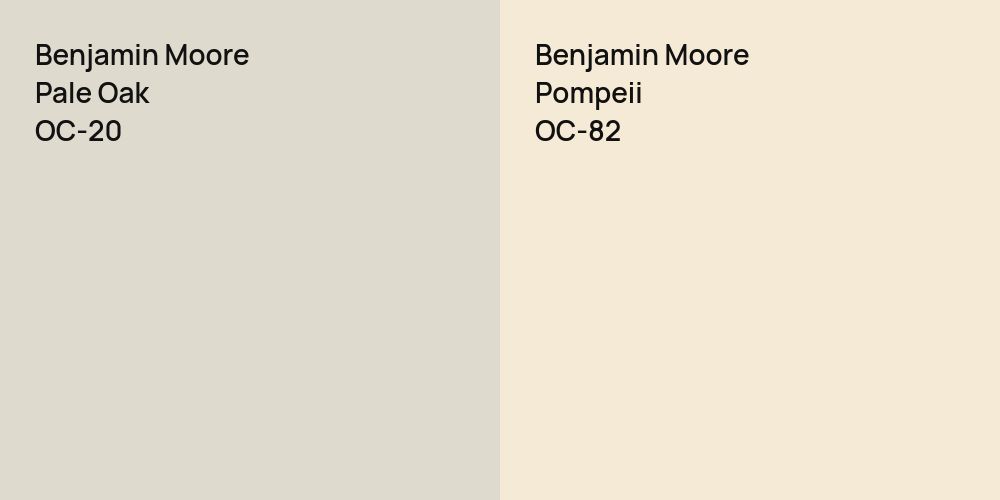 Benjamin Moore Pale Oak vs. Benjamin Moore Pompeii