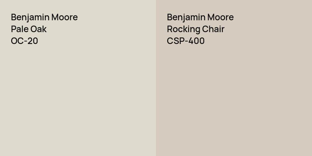 Benjamin Moore Pale Oak vs. Benjamin Moore Rocking Chair