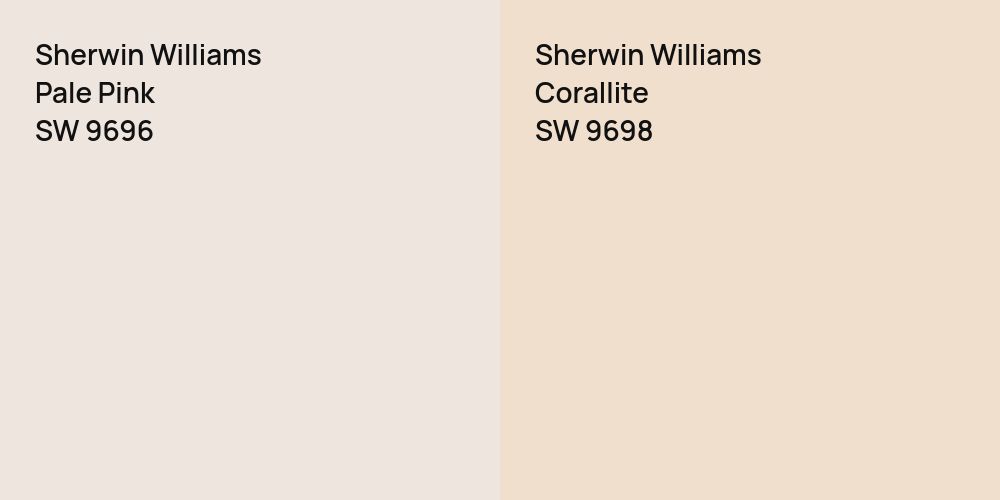 Sherwin Williams Pale Pink vs. Sherwin Williams Corallite