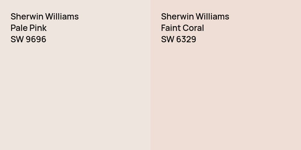 Sherwin Williams Pale Pink vs. Sherwin Williams Faint Coral