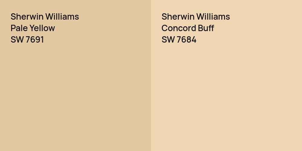 Sherwin Williams Pale Yellow vs. Sherwin Williams Concord Buff