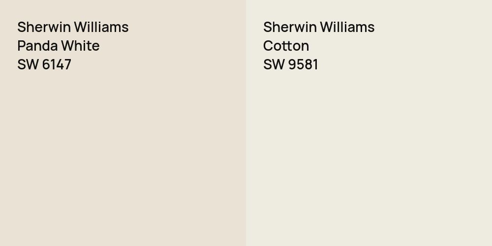 Sherwin Williams Panda White vs. Sherwin Williams Cotton