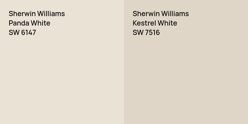 Sherwin Williams Panda White vs. Sherwin Williams Kestrel White