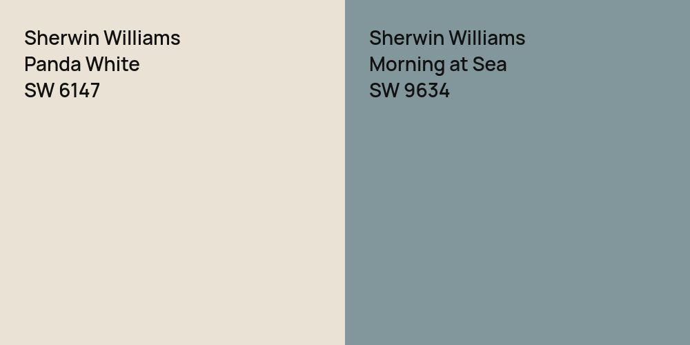 Sherwin Williams Panda White vs. Sherwin Williams Morning at Sea