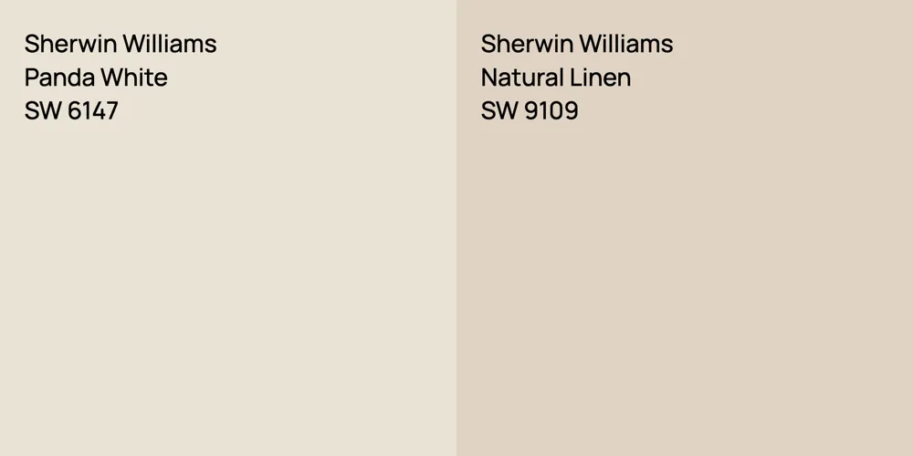 Sherwin Williams Panda White vs. Sherwin Williams Natural Linen