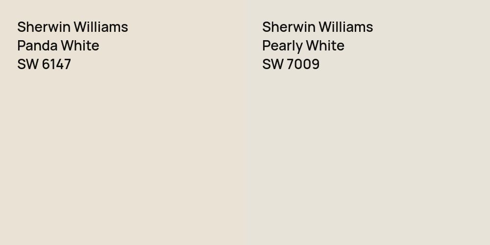 Sherwin Williams Panda White vs. Sherwin Williams Pearly White