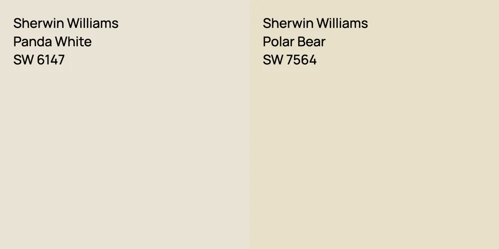 Sherwin Williams Panda White vs. Sherwin Williams Polar Bear