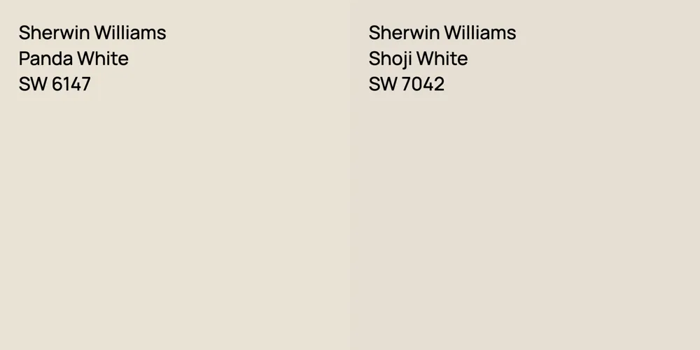 Sherwin Williams Panda White vs. Sherwin Williams Shoji White