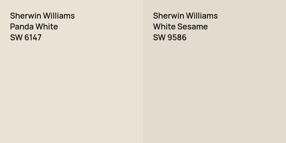 Sherwin Williams Panda White vs. Sherwin Williams White Sesame