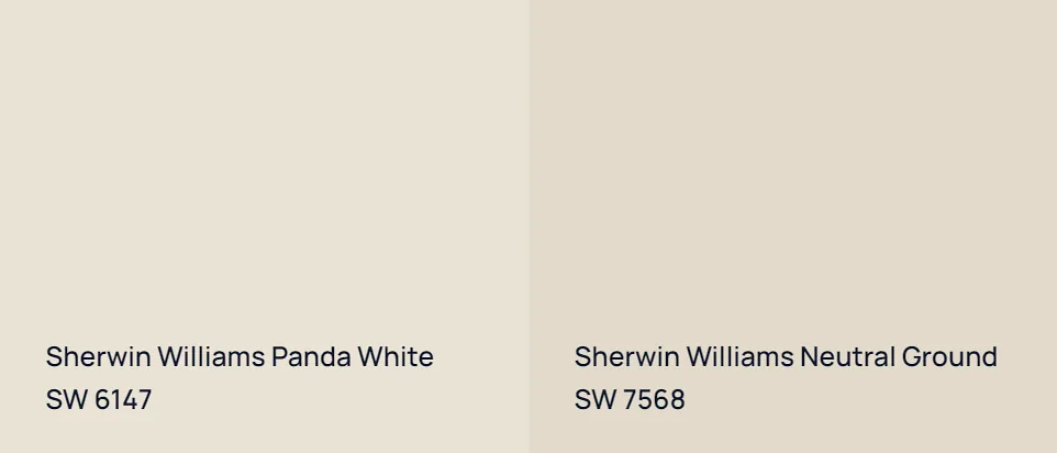 Sherwin Williams Panda White SW 6147 vs Sherwin Williams Neutral Ground SW 7568