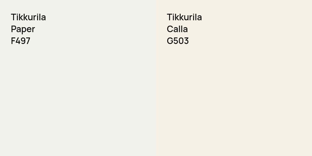 Tikkurila Paper vs. Tikkurila Calla