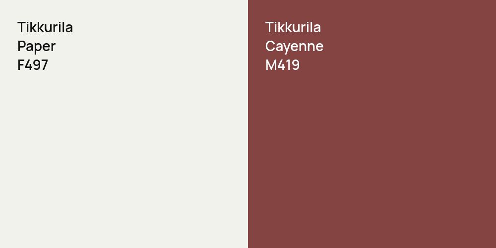 Tikkurila Paper vs. Tikkurila Cayenne