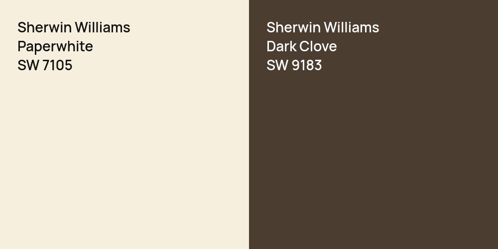 Sherwin Williams Paperwhite vs. Sherwin Williams Dark Clove