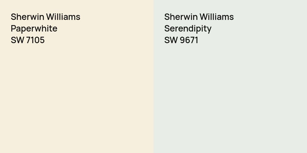 Sherwin Williams Paperwhite vs. Sherwin Williams Serendipity