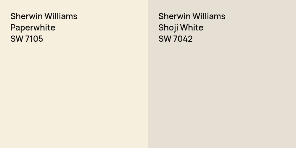 Sherwin Williams Paperwhite vs. Sherwin Williams Shoji White