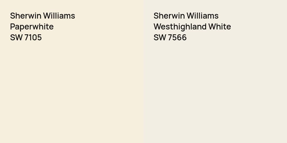 Sherwin Williams Paperwhite vs. Sherwin Williams Westhighland White