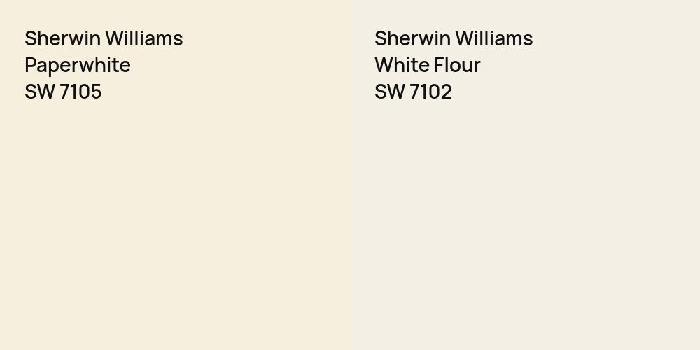 Sherwin Williams Paperwhite vs. Sherwin Williams White Flour