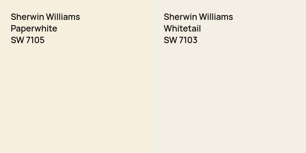 Sherwin Williams Paperwhite vs. Sherwin Williams Whitetail