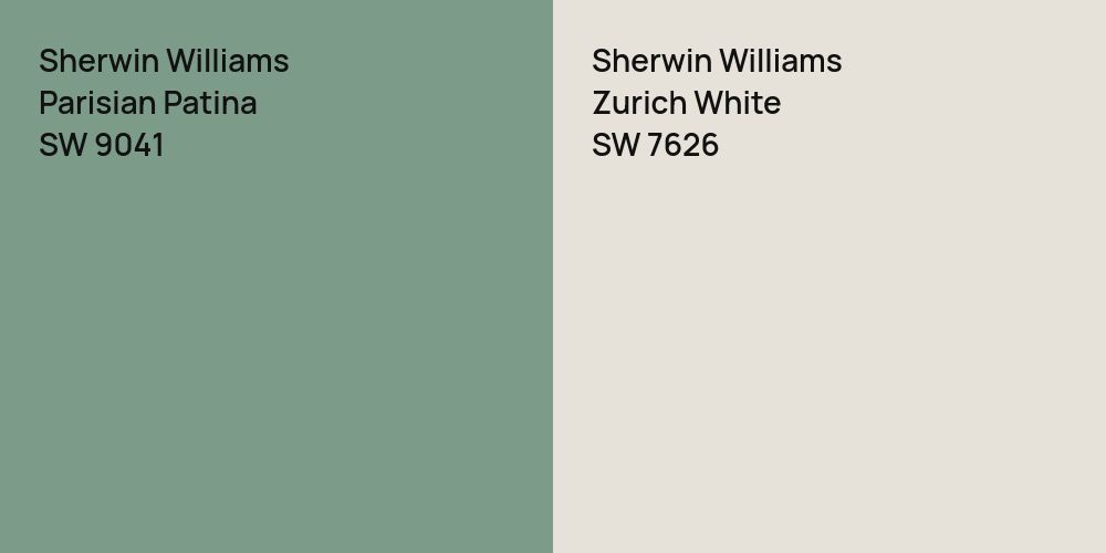 Sherwin Williams Parisian Patina vs. Sherwin Williams Zurich White