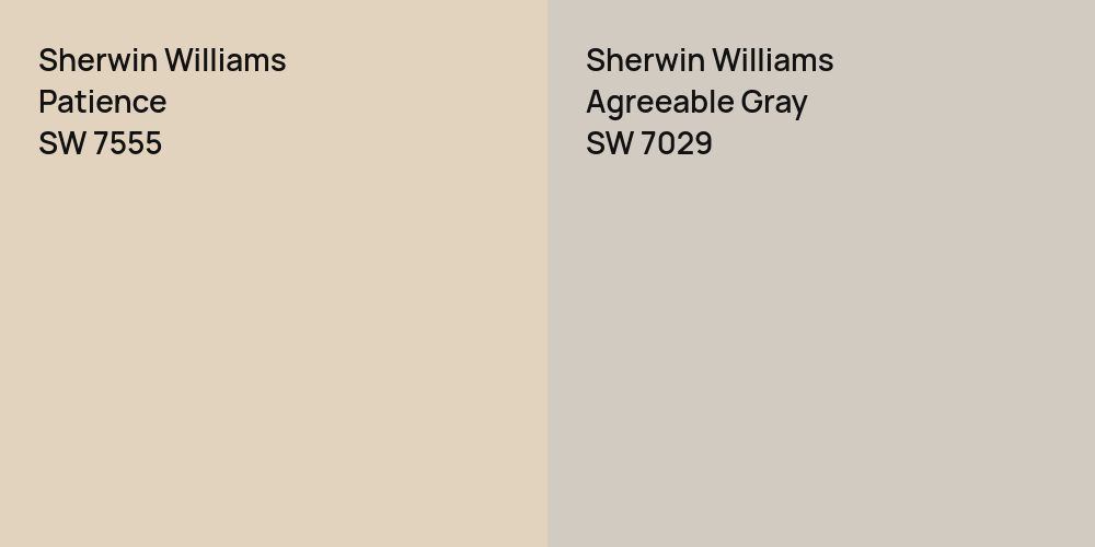 Sherwin Williams Patience vs. Sherwin Williams Agreeable Gray