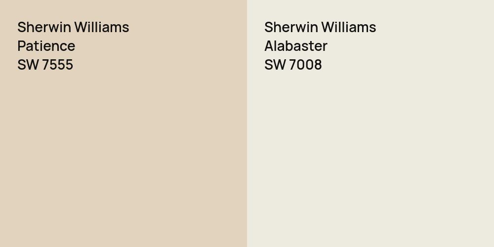 Sherwin Williams Patience vs. Sherwin Williams Alabaster