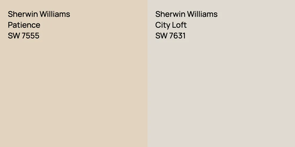 Sherwin Williams Patience vs. Sherwin Williams City Loft