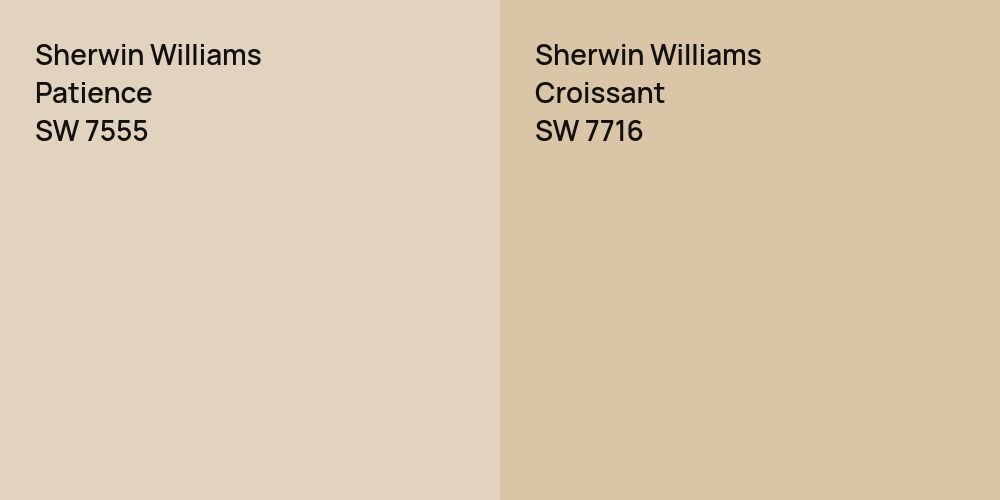 Sherwin Williams Patience vs. Sherwin Williams Croissant