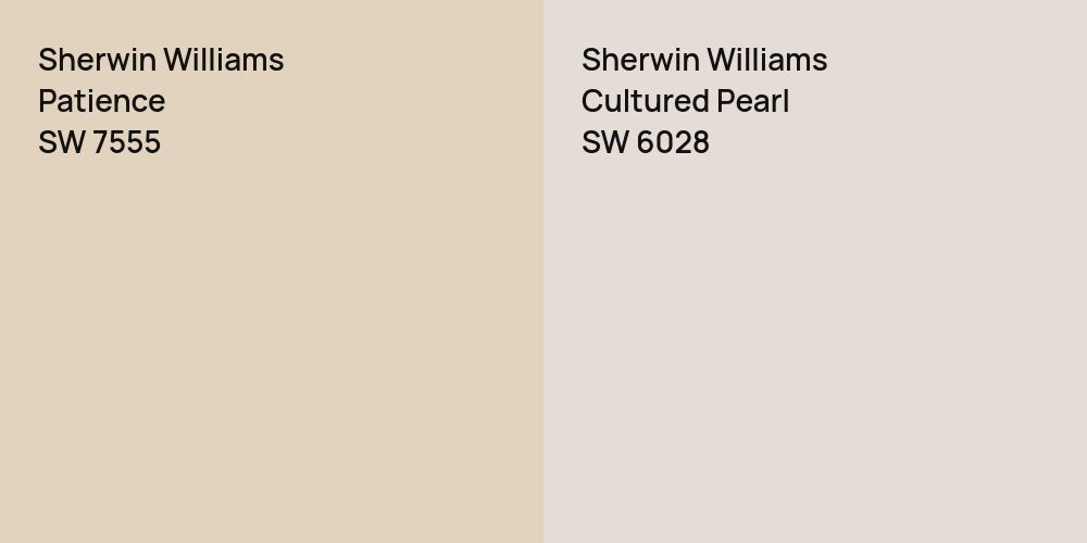 Sherwin Williams Patience vs. Sherwin Williams Cultured Pearl