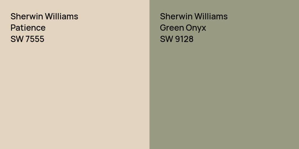 Sherwin Williams Patience vs. Sherwin Williams Green Onyx