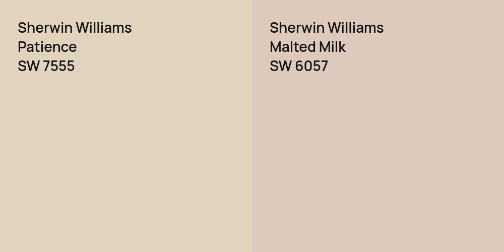 Sherwin Williams Patience vs. Sherwin Williams Malted Milk