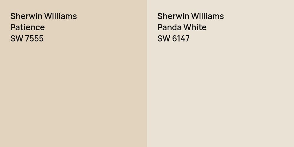 Sherwin Williams Patience vs. Sherwin Williams Panda White