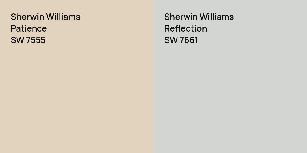 Sherwin Williams Patience vs. Sherwin Williams Reflection